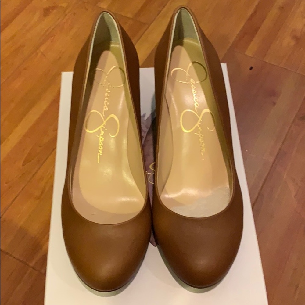 Jessica Simpson tan/brown wedges size 6